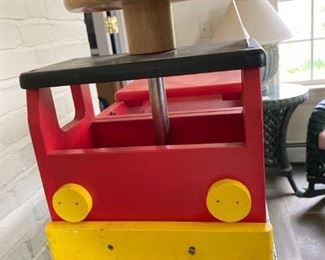 Item #69:   Wooden Toy Fire Truck                                      $25