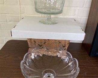 Item #100:   Souffle" Dish                  $8                                                                       Item #101:   Glass Compote             $8