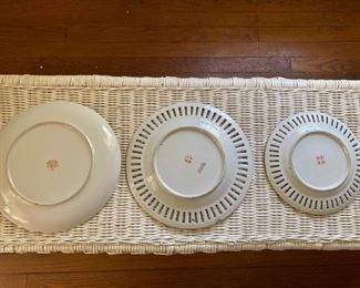 Item #143:   Backs of Oriental Plates                          $125