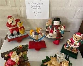 Item #169:   6 Christmas Stocking Holders               $20