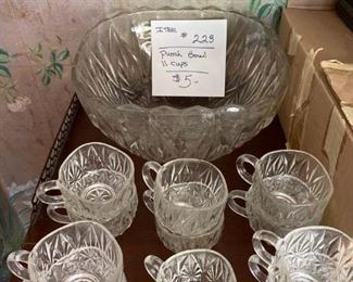 # 	223		Punch Bowl & 11 Cups			$5
