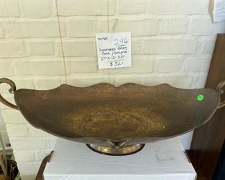 # 246	Hammered Brass Compote	27" x 12" x 5"  	$32
