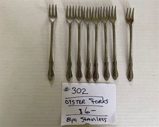 #302		Oyster Forks		8 Pc. - Stainless	            $6
