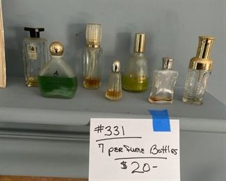 # 	331		7 Perfume Bottles			$20
