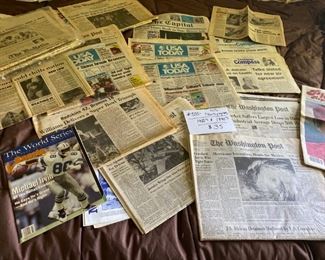 # 350	  Old Newspapers	1980's & 1990's	       $35
