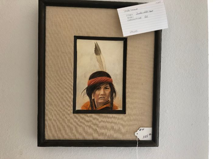 Item # 75 $325. "Indian Child Head" Mike Marsh
