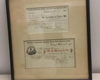 Antique framed receipts https://ctbids.com/#!/description/share/387136