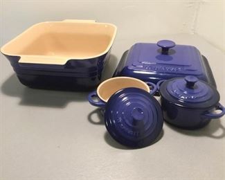 LeCreuset Blue Cookware - three pieces https://ctbids.com/#!/description/share/386893