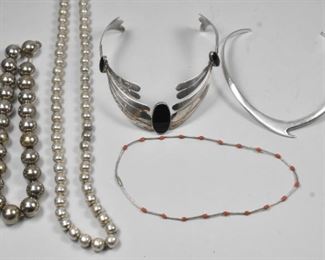 4 Sterling Silver Necklaces