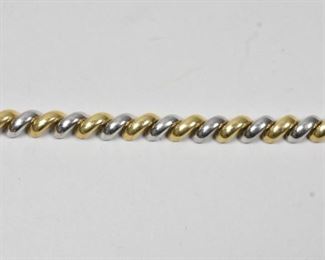 White and Yellow Gold 14K Bracelet