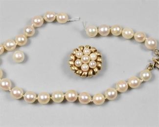 14k 8mm Pearl Bracelet Pearl Clasp