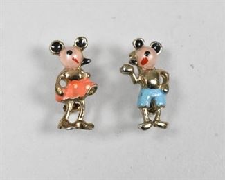 Vintage Mickey and Minnie Mouse Pins