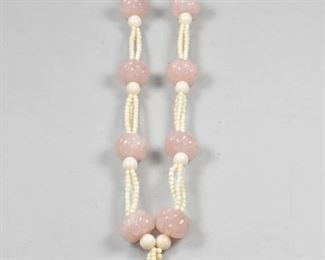 Rose Quartz Multi-Strand Necklace