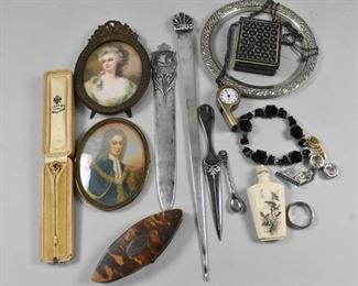 Miniature Painting of Gentleman, Signed, Ladies