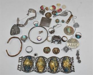 Chunky Costume Jewelry, Mother Of Pearl, Bangles