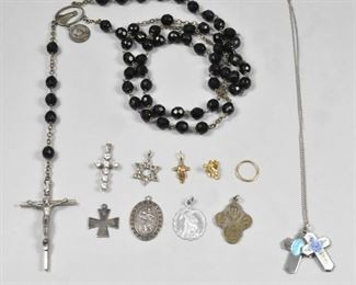 Religious, Rosary, Cross Pendant, Angel, Ring