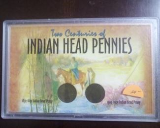 Indian Head Penny Set $14 Left Penny is 1800's And Right One Is 1900