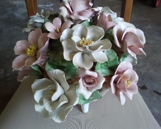 *Discounted* Ceramic flower bouquet  (like Capadimonte) $22 NOW $15