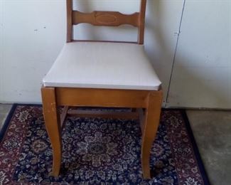 *Discounted* Sewing chair, seat lifts up, some sewing supplies $22 NOW $15