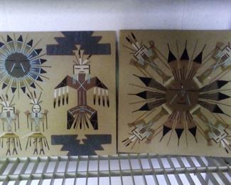 2 Aztec plaques $10