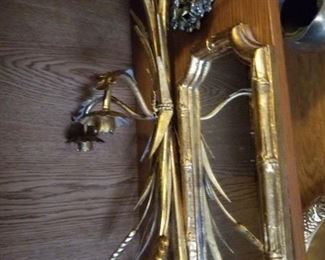 brass wheat sheath wall sconces