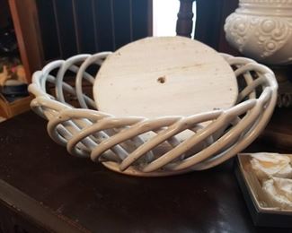 pottery bread basket