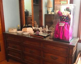  Nice 60s dresser. Doll not for sale on account of how it came to life in the night and tried to kill me in my sleep.