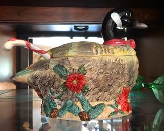 Duck with a stick up its butt.