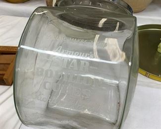 Vintage display jar for Armour's Star Bouillon Cubes