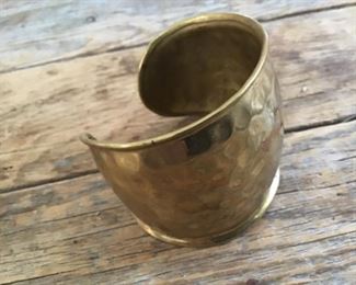 Vintage hand hammered brass bracelet $15