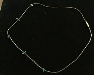 Sterling silver and turquoise necklace $20