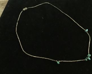 Sterling silver and turquoise necklace $20