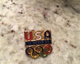 1968 MEXICO OLYMPIC lapel pin $20.  Shipping based on buyers location 