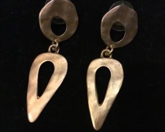Cool hand hammered earrings $15