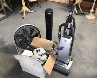 Vacuum, 2 Standing Room Fans and misc appliances. 