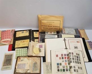 1970	
100's of Misc stamps
Includes 3 binders, 2 books, assorted Loose stamps, informational stamp books