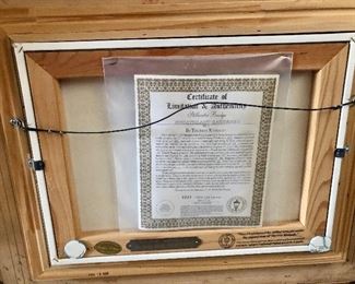 Photo of certificates