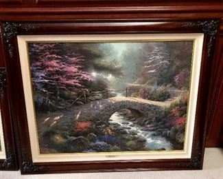 Thomas Kinkade, Giclee on canvas
Bridge of Faith, 42” x 35”
Certificate of Authenticity
$1,800.... not 1/2 off ONLY 25% off