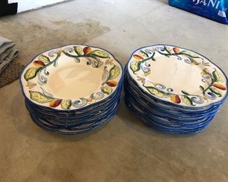 16 Fitz and Floyd dishes, some paint missing on edges
$15