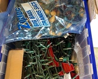 Tub of Christmas lighting
$24