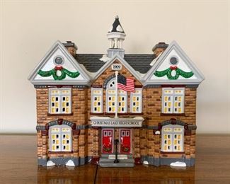 $25 - Department 56 Snow Villages - Christmas Lake High School  (comes with its box)