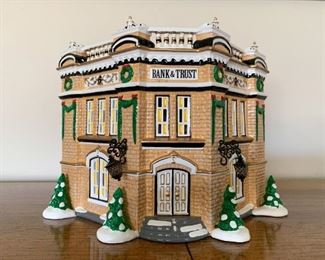 $32 - Department 56 Snow Villages - Village Bank & Trust (comes with its box)