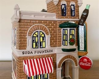 $20 - Department 56 Snow Villages - Corner Drug Store, Coca-Cola (comes with its box)