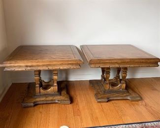 $40 - Pair of Vintage Low Tables (together make a coffee table) - each is 22" sq x 16" H