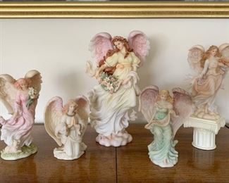 $75 for LOT - Lot of Seraphim Classics by Roman - Angel Figurines (5 Statues & 1 Pedestal)