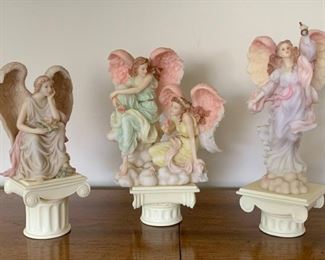 $75 for LOT - Lot of Seraphim Classics by Roman - Angel Figurines (3 Statues, 3 Pedestals)