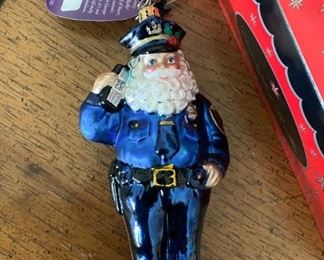 $15 - Radko Ornament - Officer Nick