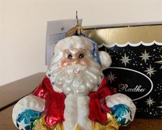 $25 - Radko Ornament - Star Garland Santa