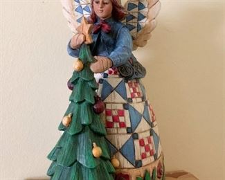 $10 - Jim Shore Figurine - Angel with Christmas Tree (has box)