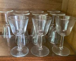 $8 - Lot of 10 Stemware / Dessert Glasses with Silver Rims